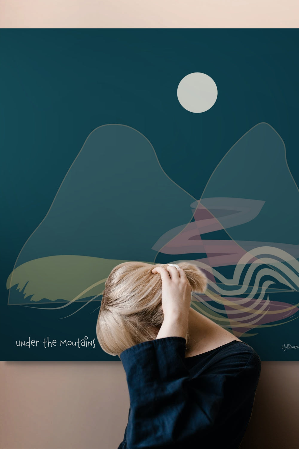 Under The Mountains (Midnight Colors) Vista Nuovo Fine Art Prints by Juliana2me