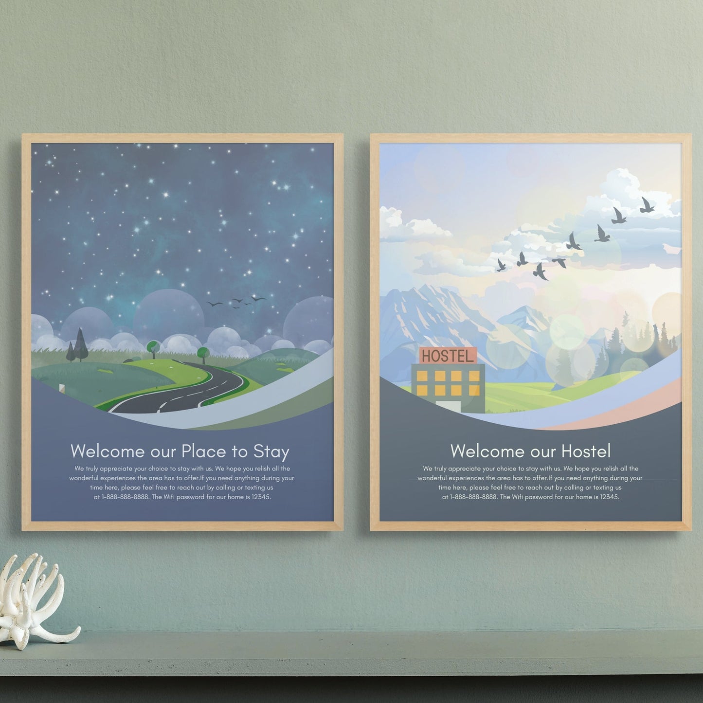 "Watercolor Welcome"  Personalized Welcome Sign for Airbnb Vacation Rental Homes Vista Nuovo Fine Art Prints by Juliana2me