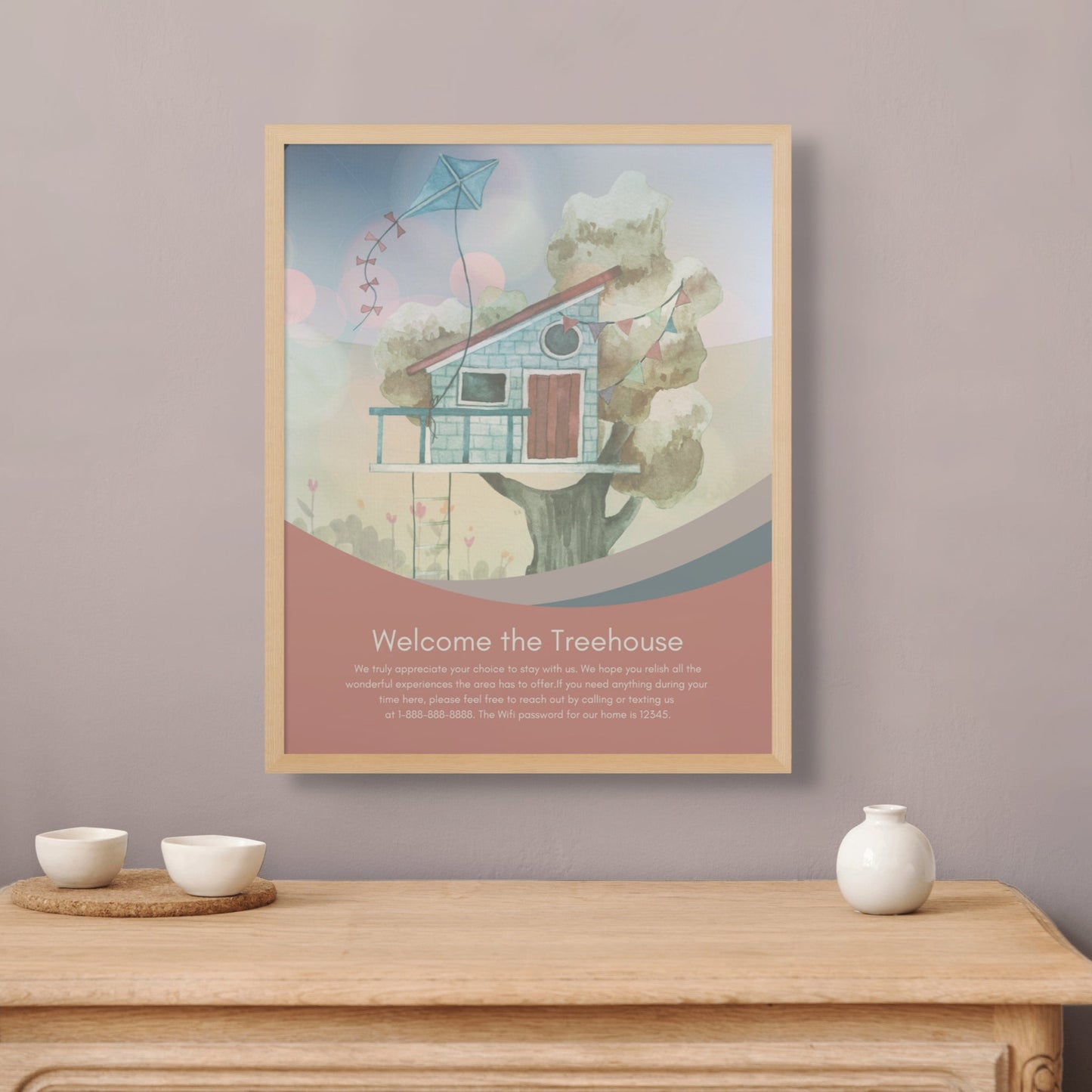 "Watercolor Welcome"  Personalized Welcome Sign for Airbnb Vacation Rental Homes Vista Nuovo Fine Art Prints by Juliana2me