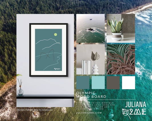 Olympic National Park Fine Art Print by Juliana2me Mood Board