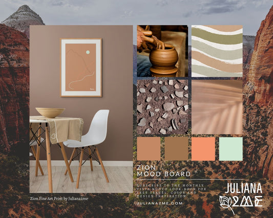 Zion Fine Art Print by Juliana Twomey Mood Board