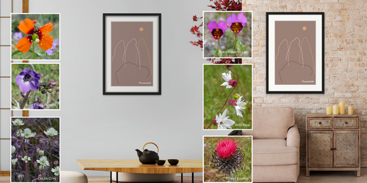 Pinnacle Fine Art Print by Juliana2me with Wildflowers of Pinnacles Poster 