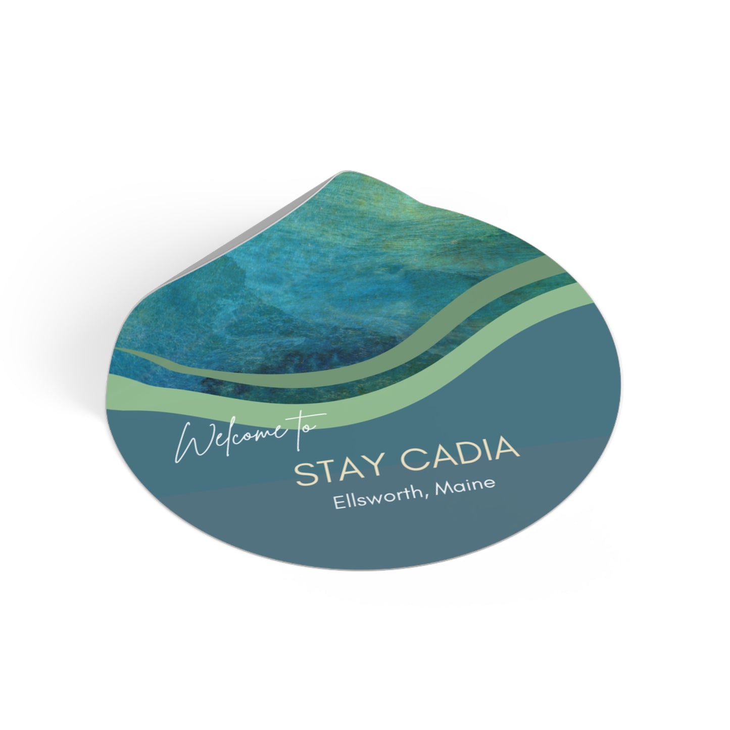 Round Vinyl Stickers Vista Nuovo Fine Art Prints by Juliana2me