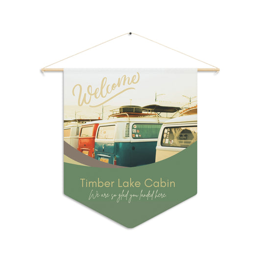 Pennant Sign - Camper Van Vibes Vintage Travel Theme Welcome Sign