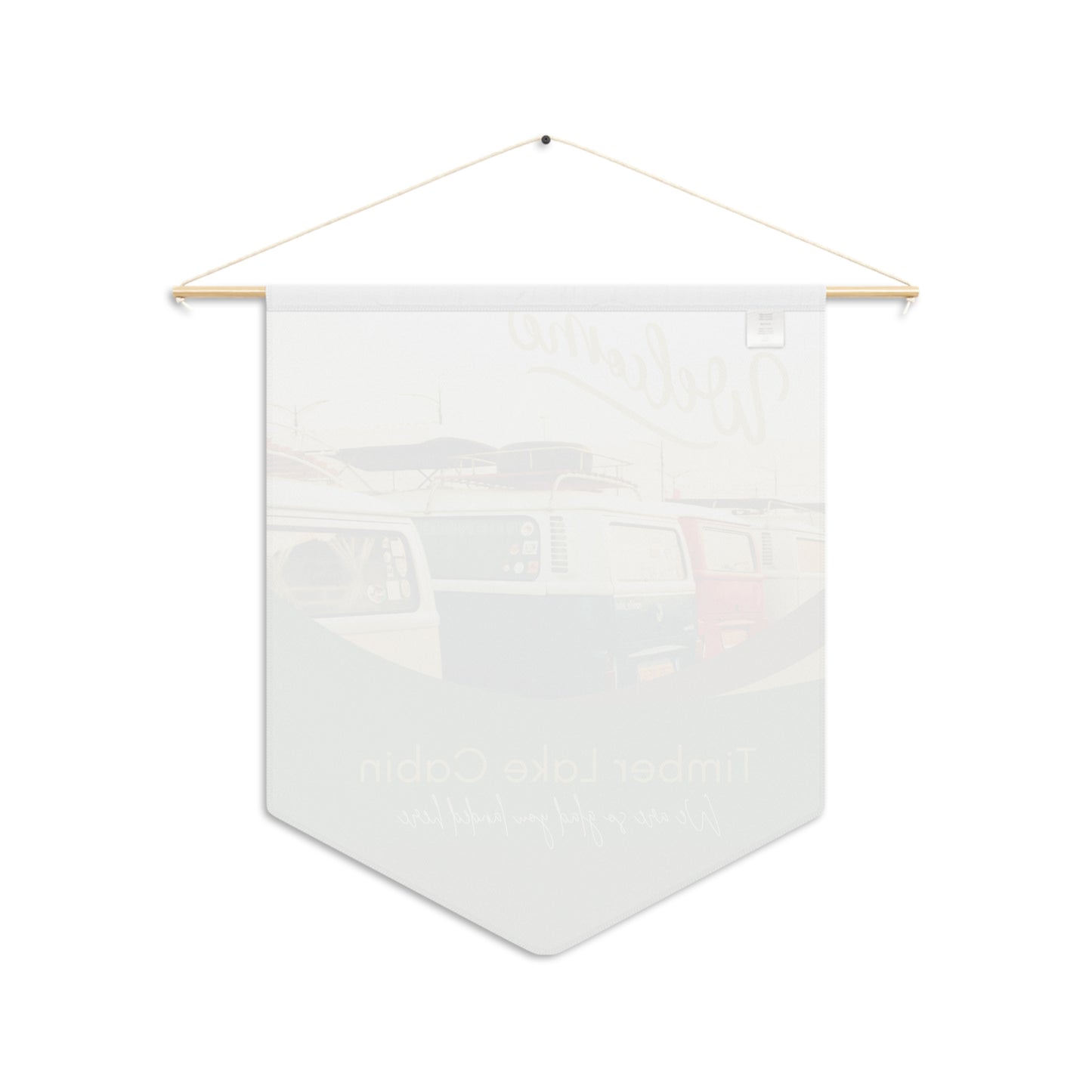 Pennant Sign - Camper Van Vibes Vintage Travel Theme Welcome Sign Vista Nuovo Fine Art Prints by Juliana2me