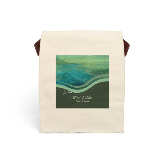 Eco-Friendly Canvas Lunch Bag with Strap, Stylish Lunch Tote, Reusable Lunch Bag, Perfect for Work & School, Personalized Gift