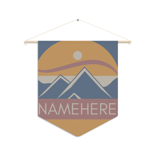 Mountain Sunset Logo, for your, Boho Airbnb Home Decor, Adventure Wall Art