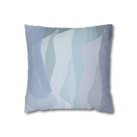 Powder Day Abstract Snow Pattern Pillowcase – Modern Home Decor for Ski Vacation Homes