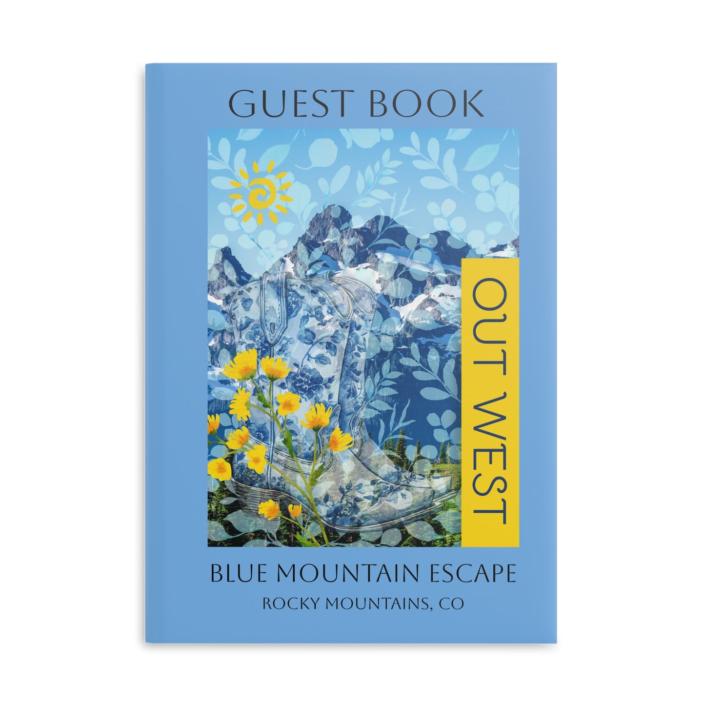 Personalized Guest Book Notebook | Perfect for Airbnb Super Host's to Capture 5 star Reviews Vista Nuovo Fine Art Prints by Juliana2me