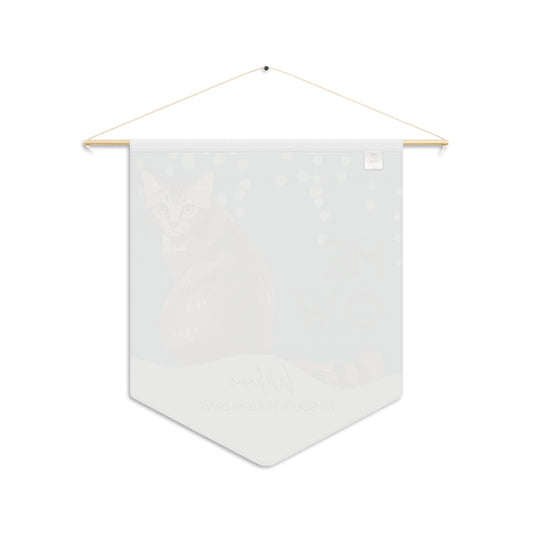 Cat “Meow” Welcome Pennant — Personalized Home Address Banner