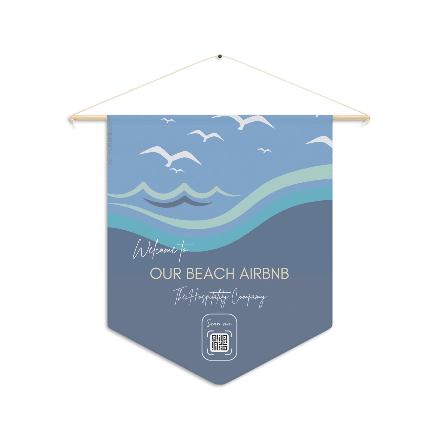 Simple & Practical BEACH Welcome Pennant Vista Nuovo Fine Art Prints by Juliana2me