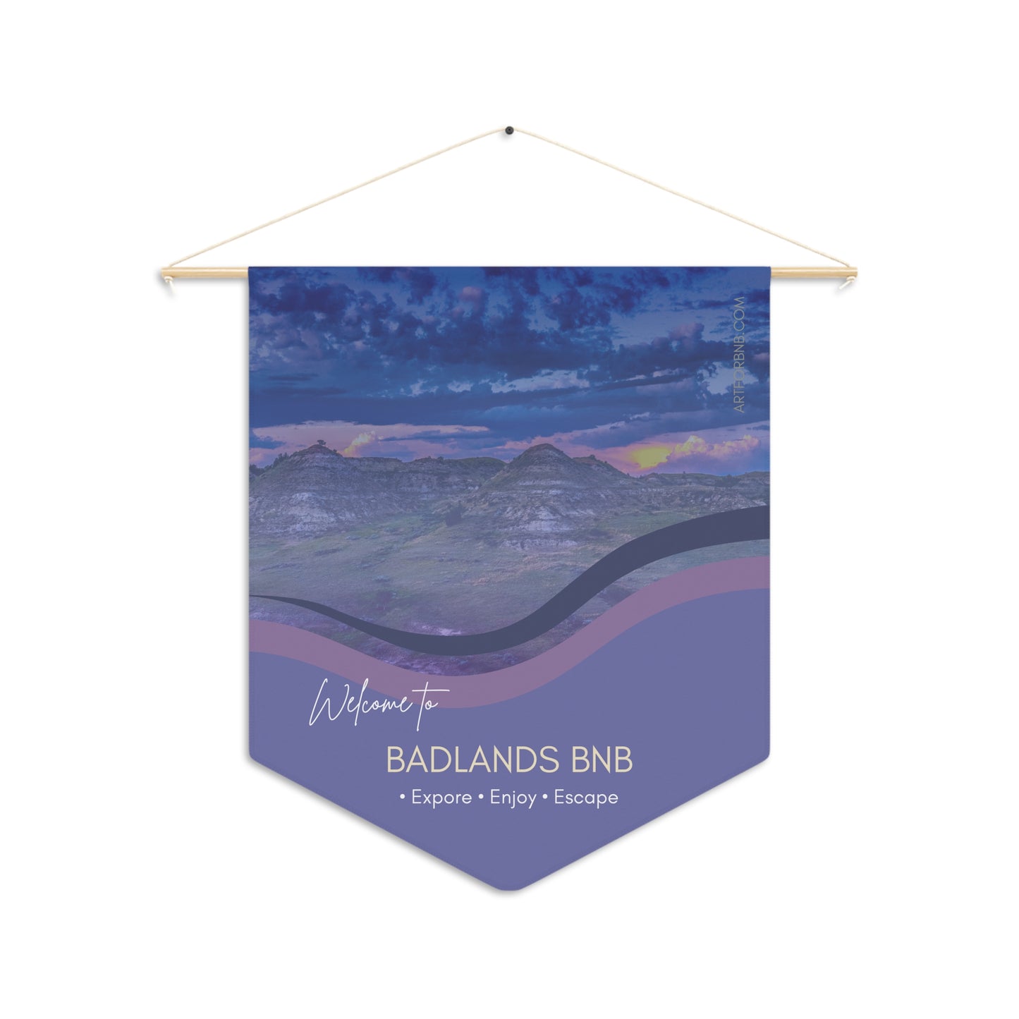BADLANDS Welcome Pennant for Airbnb Hosts Vista Nuovo Fine Art Prints by Juliana2me