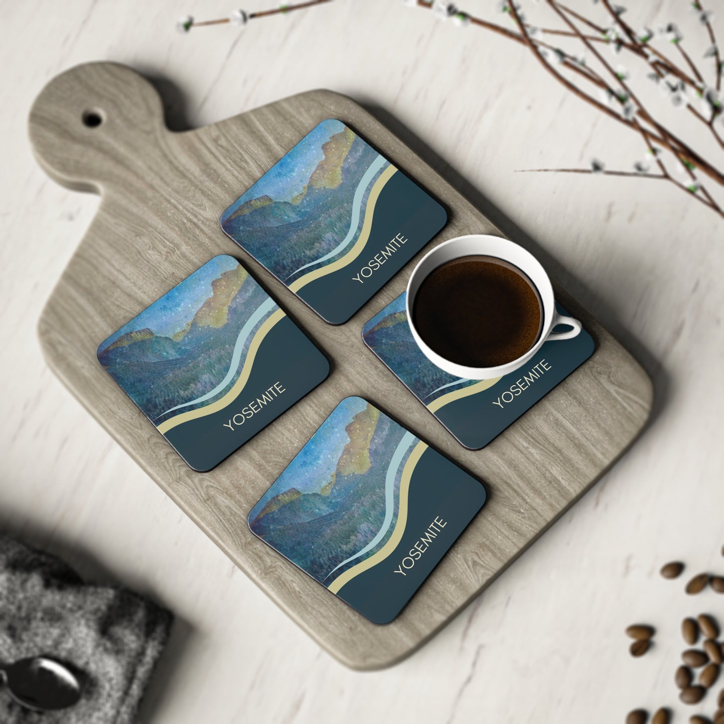 Yosemite Coasters Vista Nuovo Fine Art Prints by Juliana2me