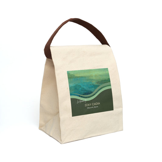 Eco-Friendly Canvas Lunch Bag with Strap, Stylish Lunch Tote, Reusable Lunch Bag, Perfect for Work & School, Personalized Gift