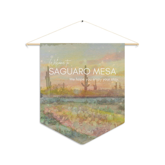 Airbnb Welcome Pennant Saguaro Design to Welcome Your Guests to your Southwest Vacation Home