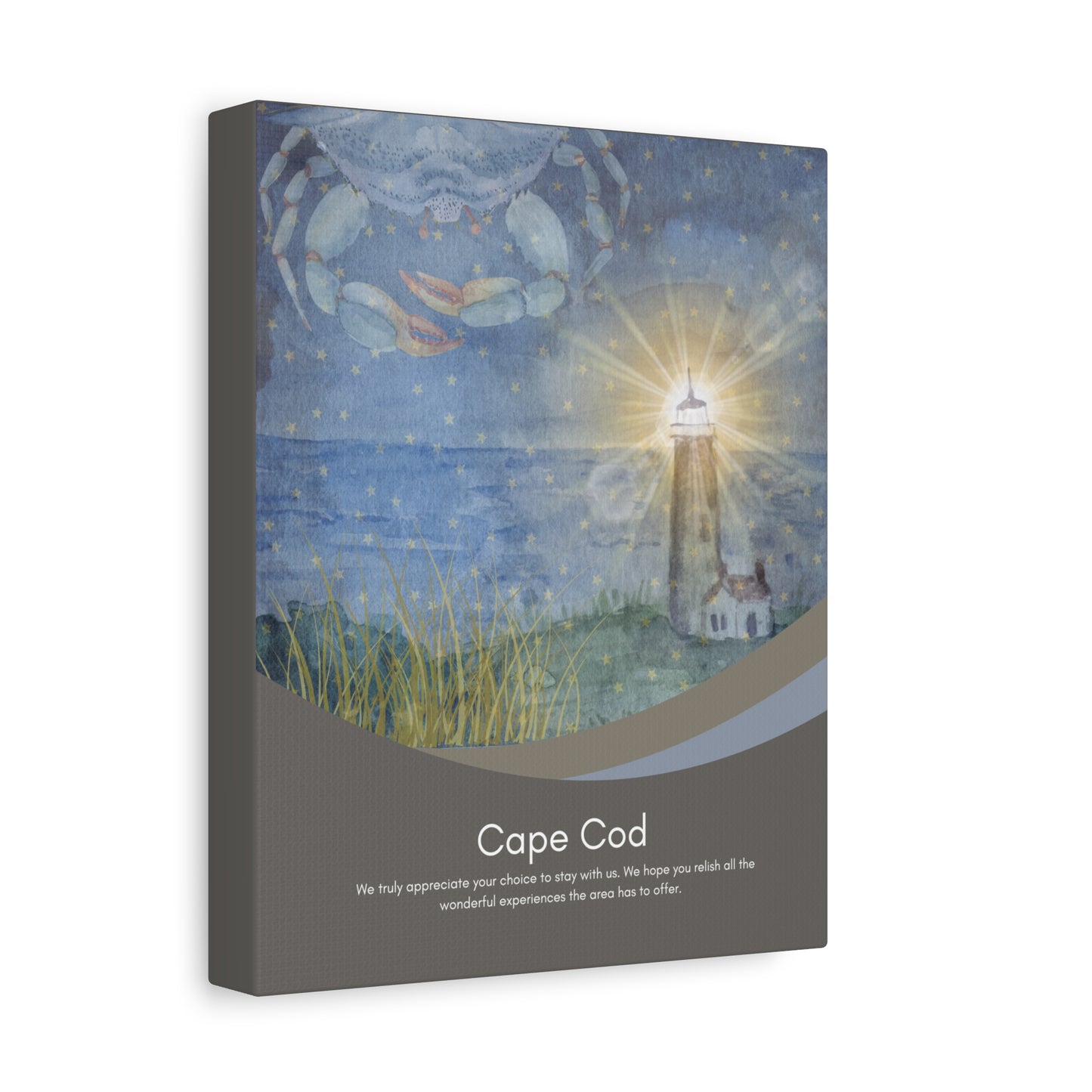 Cape Cod Canvas Welcome Sign for Airbnb Hosts Vista Nuovo Fine Art Prints by Juliana2me