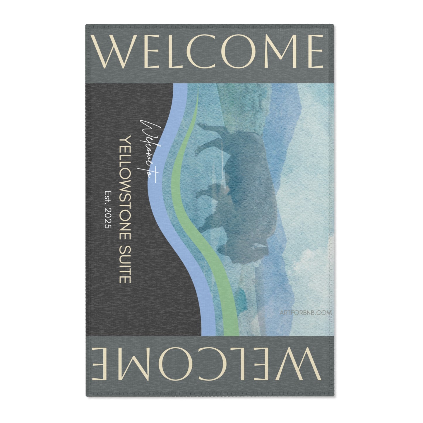 Stylish Welcome Area Rug for Home Decor, Perfect for Entryways, Living Rooms, Cozy Gifts, Housewarming, and Seasonal Decor Vista Nuovo Fine Art Prints by Juliana2me