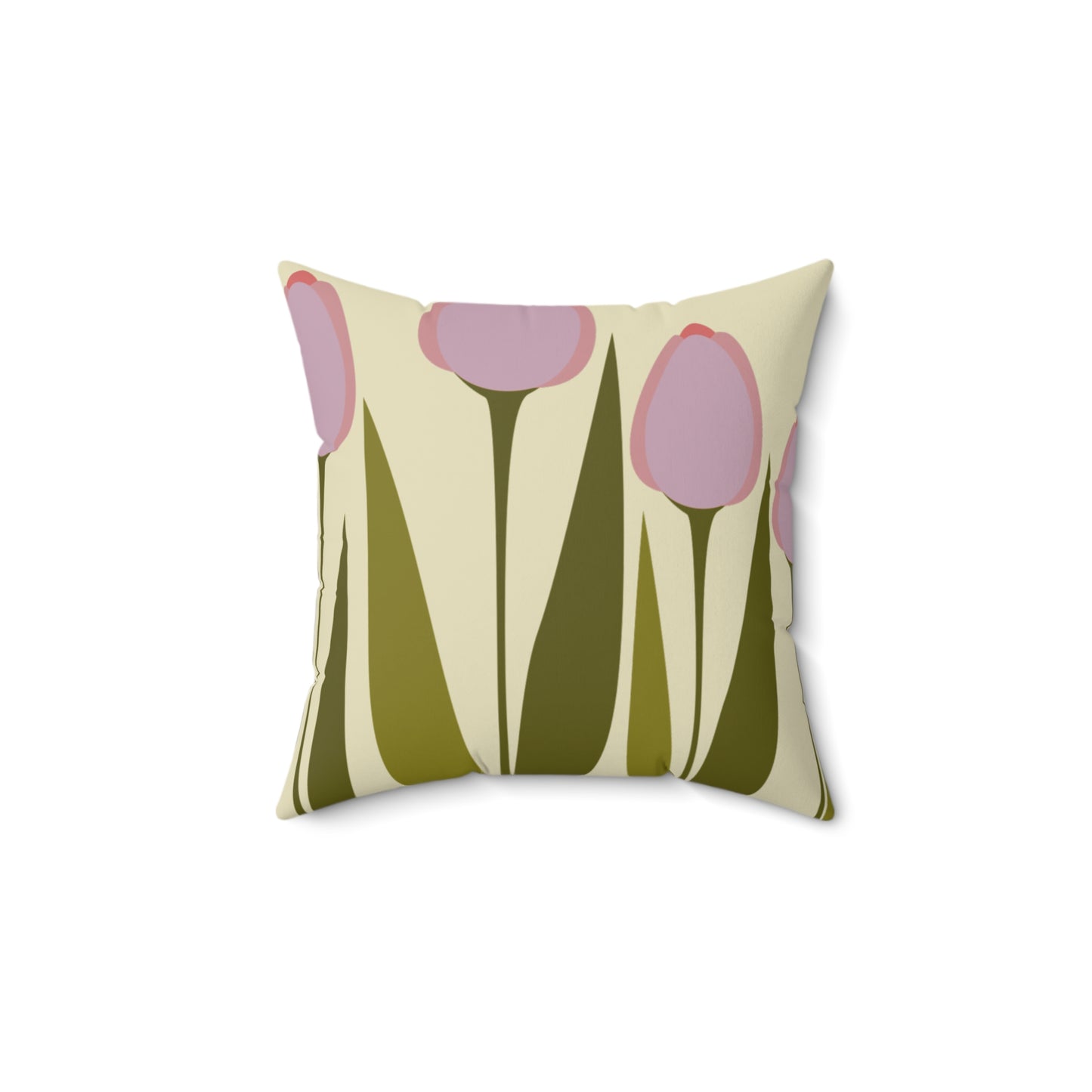 Botanical Floral Throw Pillow - Cozy Spring Decor Mid Century Modern Design Vista Nuovo Fine Art Prints by Juliana2me