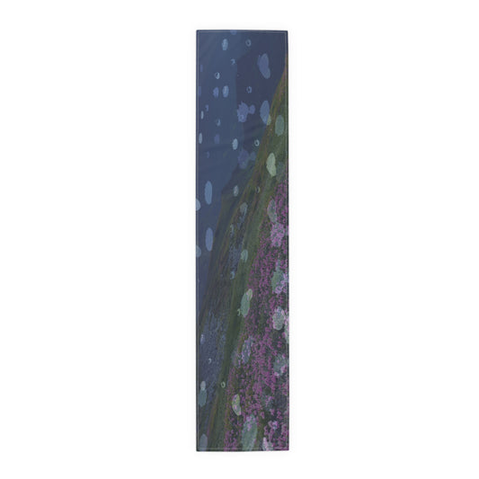 Mountain Rain Art Cotton Table Runner - Perfect for Spring Gatherings and Home Decor