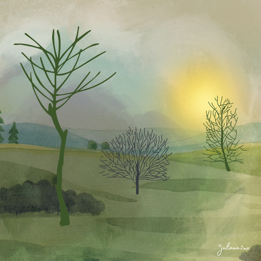 Sun Over Hills