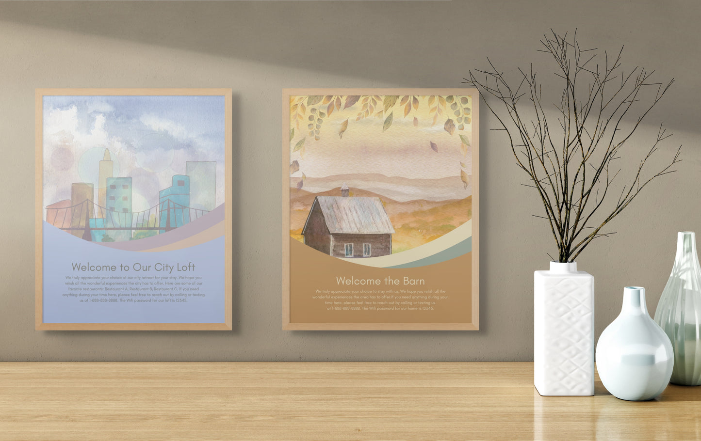 "Pretty Signs" Welcome Art Print for Vacation Rental Homes