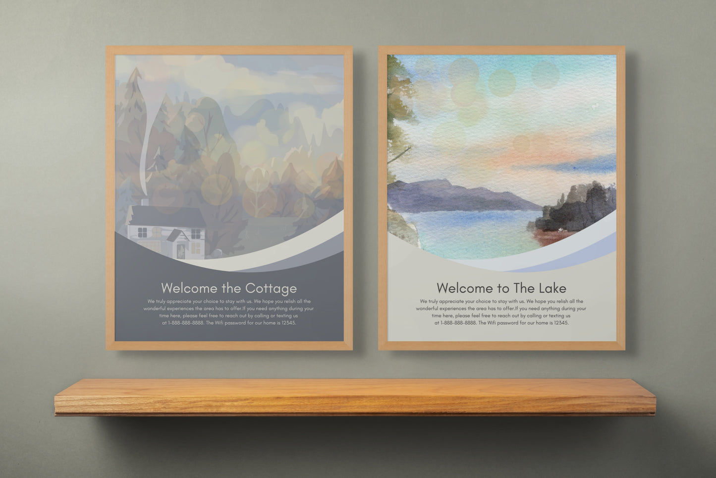 "Pretty Signs" Welcome Art Print for Vacation Rental Homes