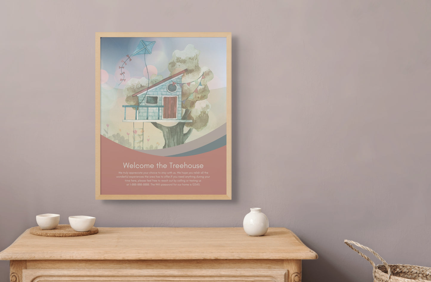 "Pretty Signs" Welcome Art Print for Vacation Rental Homes